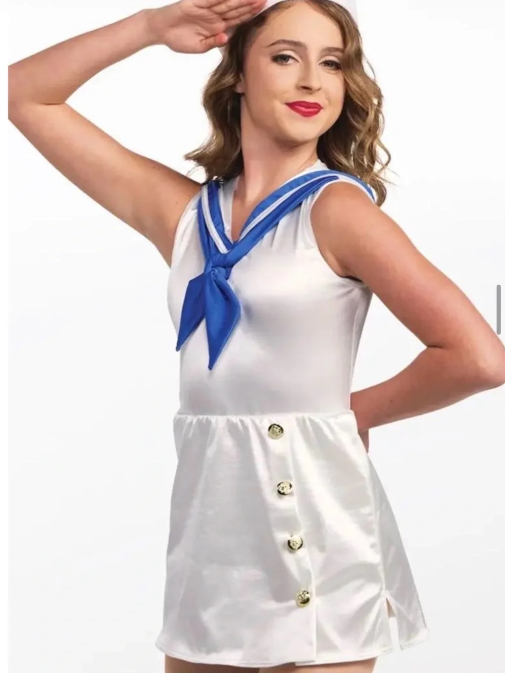 Weissman medium child sailer dance costume hat and dress